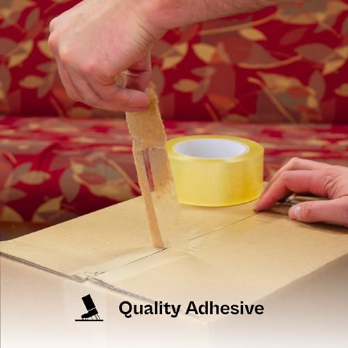 PSBM Clear Machine Length Packing Tape 2 Mil 2.83" x 1000 Yards 4 Rolls