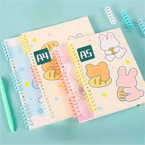 Book Rings Clips 50PCS 6 Holes Loose-Leaf Paper Book Circles Ring Scrapbook Album Binder Spiral A4/5 Notebook Binding Clips