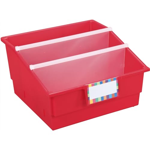 Really Good Stuff Picture Book Bins with Dividers, 6 Bins
