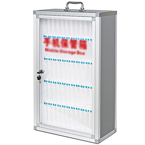 Mobile Phone Safe Deposit Box Pocket Chart Storage Cabinet, Student Storage Box, Wall-Mounted with A Locked Can Be Carried by Hand for Classroom Office (Size : 60)