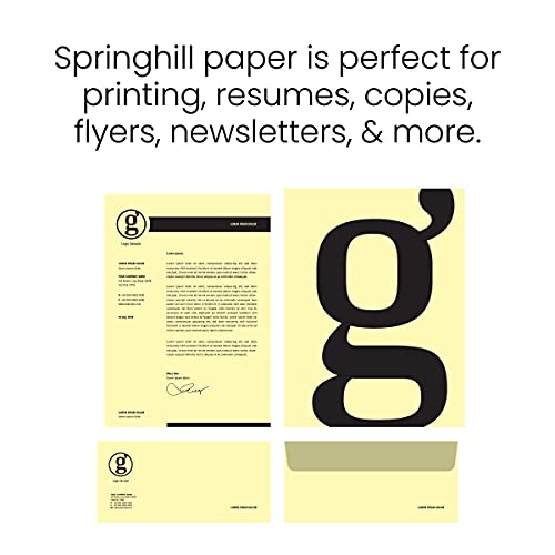 Springhill 11” x 17” Canary Yellow Copy Paper, 24lb Bond/60lb Text, 89gsm, 500 Sheets (1 Ream) – Colored Printer Paper with Smooth Finish – Versatile and Flexible Computer Paper – 024045R