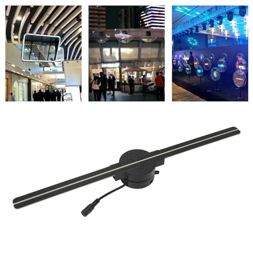 3D Hologram Fan 16.5in 2000x224 WiFi Projector with 224 LED Light Beads for Business Store Advertising
