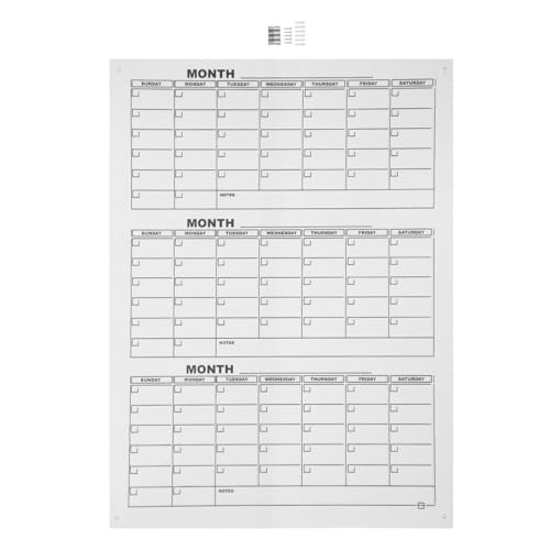 Quarterly Planner White Board, Acrylic Calendar Board, Dry Erase Calendar for Wall, for Family Events, Routines, Reminders