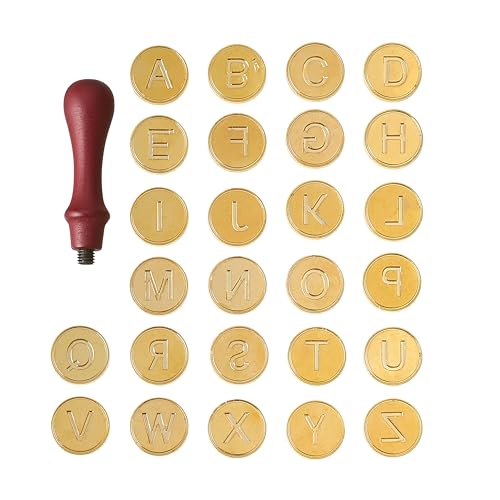 Recollections Monogram Sealing Wax Stamp Set - 1" Brass Wax Seal for Invitations, Letters, Scrapbooking & DIY Crafts, 1 Count