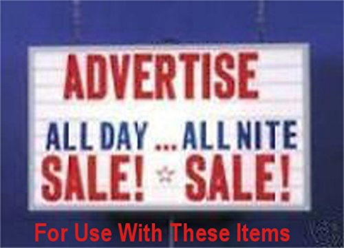 6" Replacement/Additional Letters For Message Board Signs shown in the item description | White background