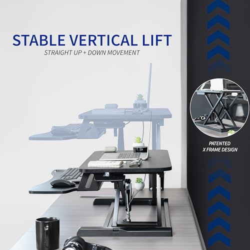 VIVO Black 48 in Standing Desk Converter, DESK-V048KB