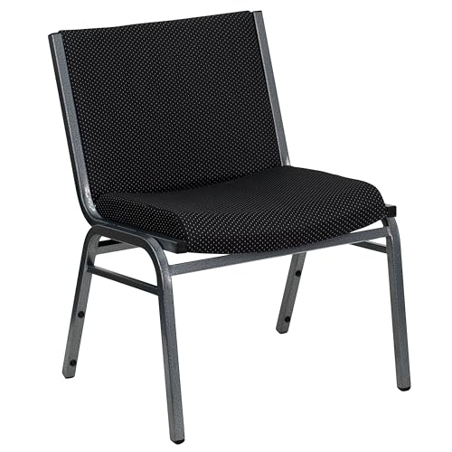 Flash Furniture Hercules Big & Tall Fabric Stack Chair, Black