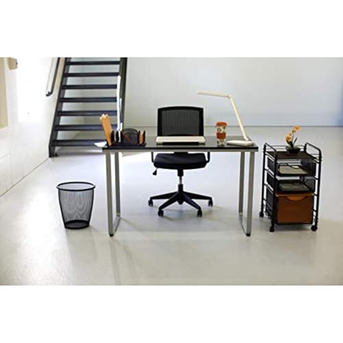 Safco Onyx Rolling File Cart with Large File Drawer and 2 Supply Drawers, Fits Letter-Size Hanging Folders, Durable Steel Construction