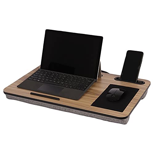 Laptop Tray Computer Desk on The Bed Multifunctional Lap Table Built-in Mouse Pad with Phone and Tablet Holder Easy to Use for Notebook Up to 17"