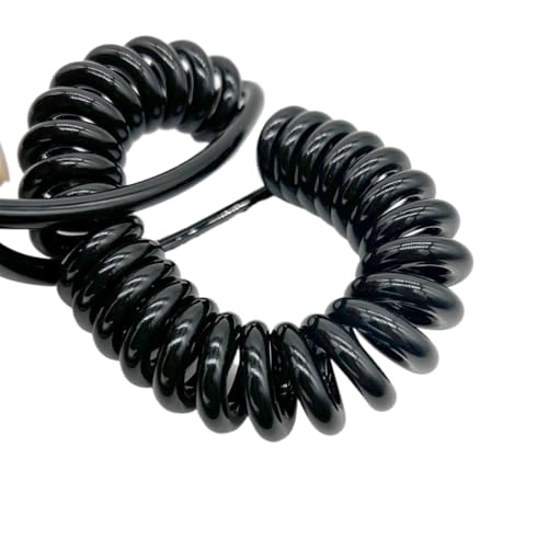 12 Cores Coiled Mains Flex Cable Spring Cord 5 Meters Multiple AWG Sizes