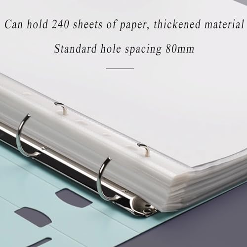 A4 File Binder, 2Pcs Display Books Folders Binder, 100 Sheet Capacity Pockets Book Document Folders/Blue(Pink)