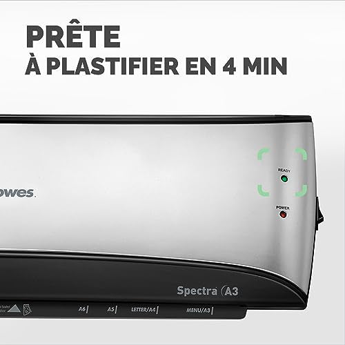 Fellowes A4 Laminator, Spectra A3 for Beginners, for 80-125 Micron Laminating Pouches, up to A4 Format, for Home/Home Office, Includes 10 Free A4 Films