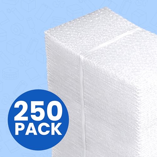 The Boxery 9x12" Clear Self-Sealing Bubble Out Bag Pouches, 250 Pack