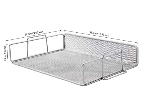 Exerz Paper Sorters 4pcs /Stackable Letter Trays 4 Tiers/File Trays/Desk Organiser - Metal - Office, School, Home