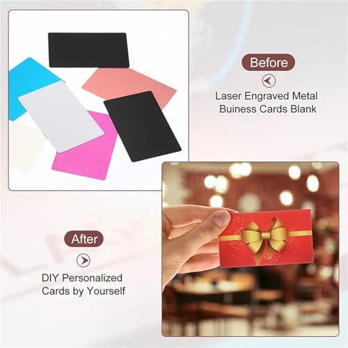 150pcs Blank Metal Business Cards, Aluminum for Custom DIY Engraving