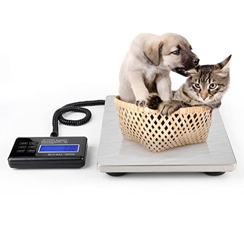 CAIYONG Postal Scales Digital Weight Shipping Scale 440lbs LCD Platform Heavy Duty Portable Stainless for Industrial Floor Deli Food Produce with Display (Color : Black) (Black)