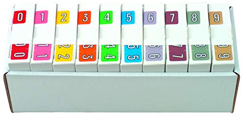 Doctor Stuff - File Folder Labels, Complete Set of Numbers 0-9, Barkley FNBKM Match - BRNM Series Chart Stickers, 1" x 1-1/2", 1 Each of 10 Rolls, 500/Roll