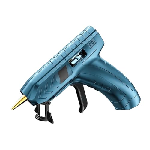 ZIJINGM Electric Hot Melt Glue Gun, Cordless Home Rechargeable Kids Craft Glue Sticks, Universal Electric Glue for DIY Craft Projects and Quick Home Repairs(Blue)