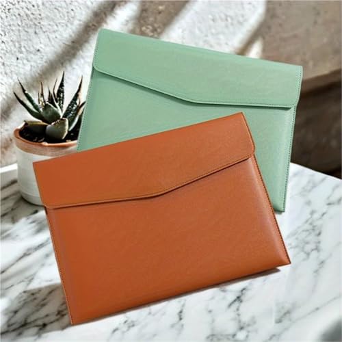 Expanding File Folder 5/10pcs Stylish A4 Folder with Snap Closure Office Accessories Smooth Textured Finish Ideal for Business Professionals(Green,5pcs)