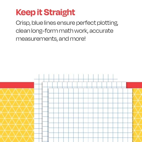PAPER GRAPH 8.5X11 1/2 RULED SCHOOL SMART 50 SHTS PK OF 12
