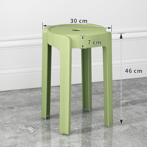 Plastic Stackable Stools, Heavy-Duty Round Stacking Stools for Classroom & Home Use, 330lb Capacity Stacking Chairs, Set of 6 Multi-Purpose Stool for Kitchen, Party, and Outdoor Events Multicolor 6pcs
