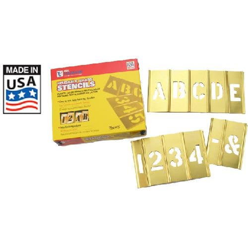 CH Hanson 10073 3" Brass Letters & Numbers Set 45 pc