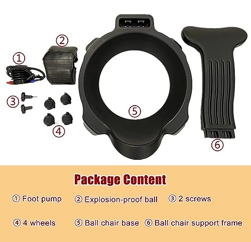 Acivirdde Ergonomic Balance Ball Chair, Exercise Ball Chair, Inflatable Yoga Ball Chair Suitable for Home, Gym, Office, and Classroom Use.