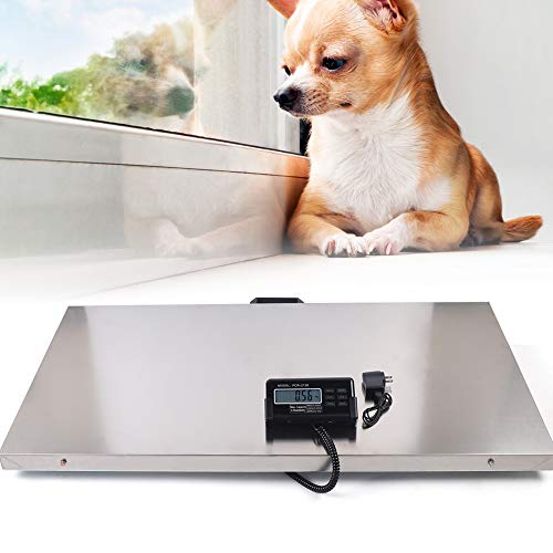 Postal Scale Pet Scale Dog Scales for Large Breed Shipping Scale for Packages Digital Livestock Scale Stainless Steel Platform Electronic Heavy Duty Large Dog Hog Sheep Goat Pig Sheep Scale (200 KG)
