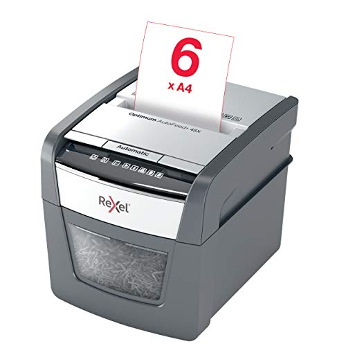 Rexel Optimum Auto Feed+ 45 Sheet Automatic Paper Shredder, Cross Cut, P4