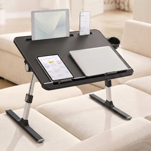 SONGMICS HOME Lap Desk, Height & Angle Adjustable Laptop Stand for Bed
