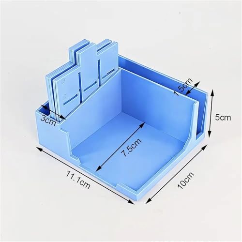 Xuanqiu 2pcs Sticky Note Holder Set with Line Drawing Templates, ABS Dispenser Base for Desk