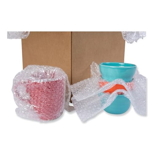 Bubble Packaging, 0.31" Thick, 24" x 75 ft, Perforated Every 24", Clear, 4/Carton