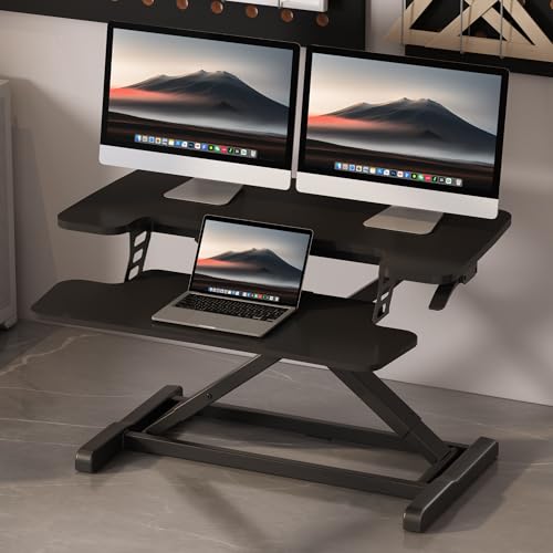 FLEXISPOT 32" Standing Desk Converter, Black