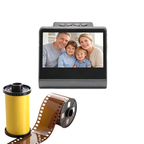 Film Scanner with 5 Inch LCD Screen and HDMI Output, 24MP Digital Slide and Negative Scanner Converts 35mm 135 126 110 Film to JPEG
