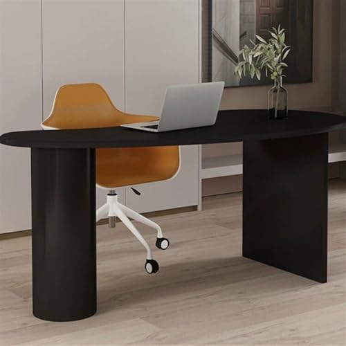 Sit Stand Up Desk Minimalist Desk All Solid Wood Shaped Office Creative Log Workbench Consulting Negotiation Table(160 * 70 * 75cm)