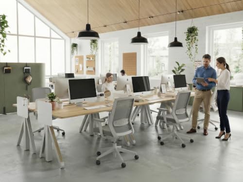 Dezctop Revon Pro Adjustable Standing Desk, 47x27.6in, Oak