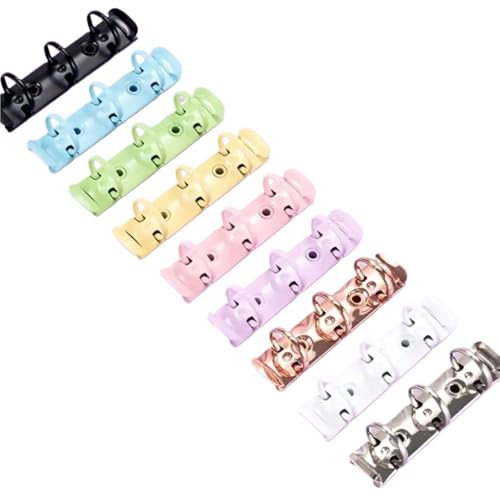Binder Rings Detachable Metal Spiral Rings Binder Clip DIY Diary A8 Paper Album(Purple2)