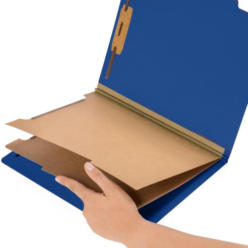 Blue Summit Supplies 30 Classification Folders, 2 Divider, Dark Blue
