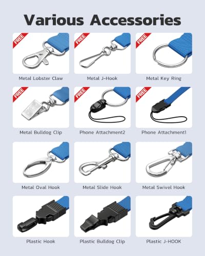 GSJJPROMO Custom Dye Sublimation Lanyards, 50-5000PCS Personalized Lanyard with Logo, Name, Text or Photo, Custom Neck Straps with Badge Holder for ID Badges, Keys, Business, School, Events & Office