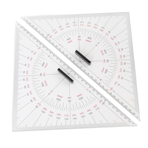 Chart Drawing Triangle Ruler,Precise Scale Transparent 300mm Acrylic Marine Navigation Parallel