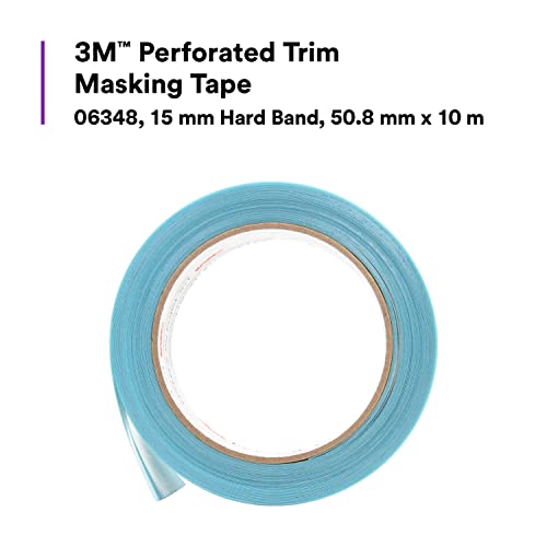 3M Perforated Trim Masking Tape 06348, 15 mm Hard Band, 50.8 mm x 10 m