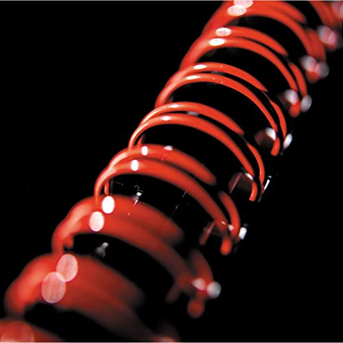 Oxford 400047608 Spiral-Bound Notebook Black n' Red Pack of 5 DIN A4 Lined Matt Hard Cover 70 Sheets Black Red