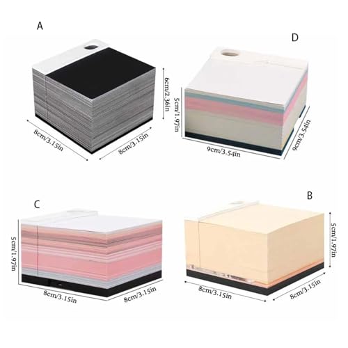 Yuidaaavzz 3D Calendar with Led Lights 3D Calendar 2024 Notepad Paper 3D Memo Pad Block Notes Office Desk Decoration Opening (A)