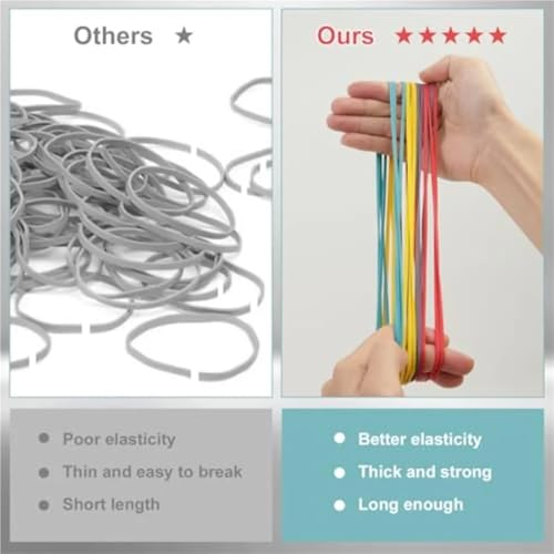 Silicone Rubber Bands Heavy Duty Rubber Bands 120 Pcs 7 Inch for Office File Folders Supplies