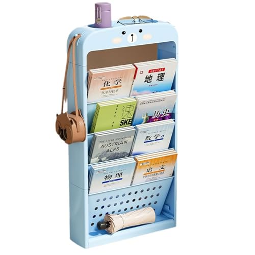 Multilayered Book Cart On Spacious and Sturdy Storage Organizers for Home and Office Supplies School Daily Use Kids Bookshelf