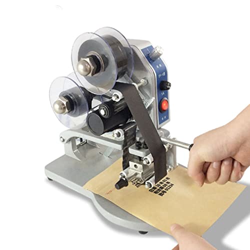 piudoiliy Date Printing Machine Hot Code Stamp, Machine Manual Electric Hot Stamp, Printer Coding Machine Direct Thermal Label Printer
