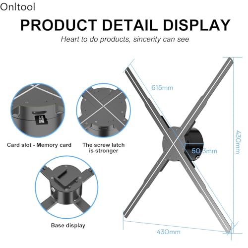 3D Fan Hologram Projector WiFi Remote Control 42-62cm Commercial Advertise Display Transmit Picture Video(P42 Hight Light)