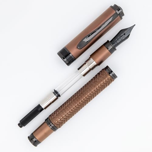 Monteverde Innova Formula M Fountain Pen, Bronze - Medium Nib, Premium PVD Coated Pen, Refillable, JoWo Stainless Steel Nib, Luxury Gift Box
