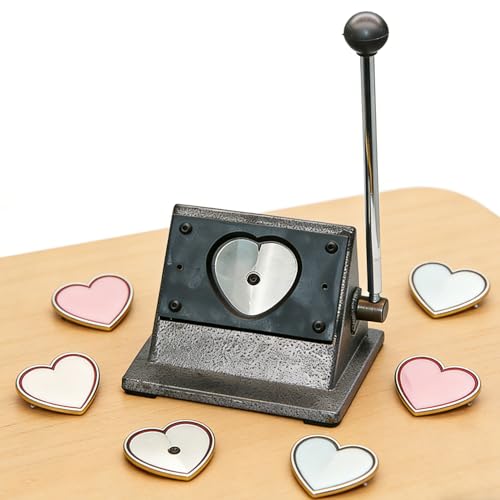 Heart Shape Paper Punch, Manual Graphic Punch & Die Cutting Machine for 70x64mm Paper, Heart Button Cutter, Craft Punch Tool for DIY Projects