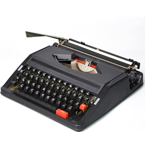 GAYAYAS Portable Mechanical Retro Typewriter, Type Writer Classic Word Processor -Mechanical English Typewriter, for Notes Letters or Creative Writing Black